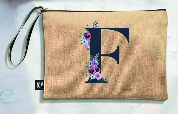 Bolso de mano letra f una pieza (diseño variado) (25×18×1 )